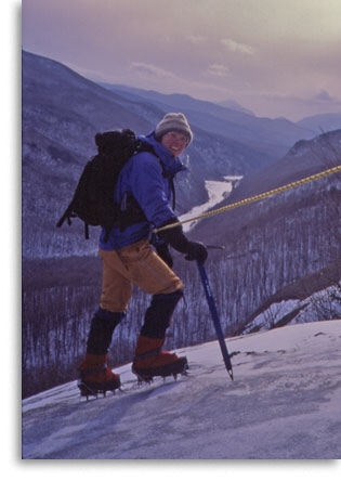 Climbing with crampons